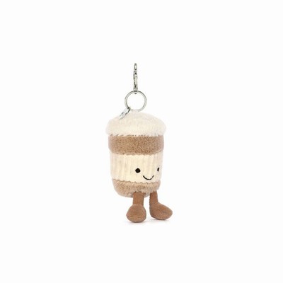 Jellycat Coffee-To-Go Bag Charm Australia | 068231QZD